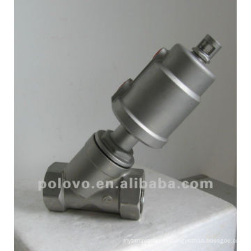 Steel pneumatic angled control valve